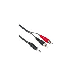 3,5JACK STEREO-2RCA ÖSSZEKÖTŐ 2M Számítástechnika és kellékei Hama