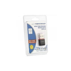 Adapter USB A 2.0 - Micro SD, fekete Számítástechnika és kellékei Esperanza