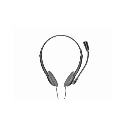 Headset vezetékes mikrofonos Ziva Chat Trust fekete-ezüst