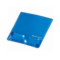 Egérpad csuklótámasszal, Fellowes® Health-V Crystal, kék Számítástechnika és kellékei Fellowes