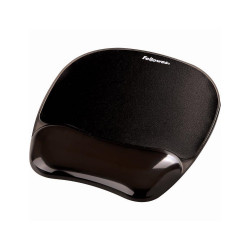 Egérpad csuklótámasszal, géltöltésű, Fellowes® Crystal Gel, fekete Számítástechnika és kellékei Fellowes