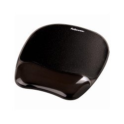 Egérpad csuklótámasszal, géltöltésű, Fellowes® Crystal Gel, fekete Számítástechnika és kellékei Fellowes