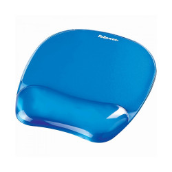 Egérpad csuklótámasszal, géltöltésű, Fellowes® Crystal Gel, kék Számítástechnika és kellékei Fellowes