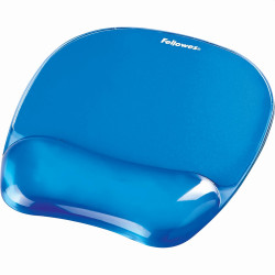 Egérpad csuklótámasszal, géltöltésű, Fellowes® Crystal Gel, kék Számítástechnika és kellékei Fellowes
