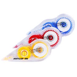 Hibajavító roller 5mmx8m eldobható Compact áttetszó test vegyes színekben Antilop Javítás, ragasztás, csomagolás Antilop