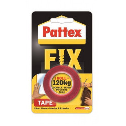 Ragasztószalag kétoldalas, 19mmx1,5 m, Henkel Pattex Fix 120 kg Javítás, ragasztás, csomagolás Pattex