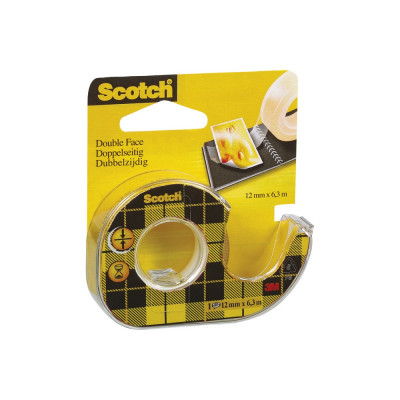Ragasztószalag kétoldalas, 12mmx6,3m 3M Scotch 136D víztiszta Ragasztószalag kétoldalas, 12mmx6,3m 3M Scotch 136D víztiszta