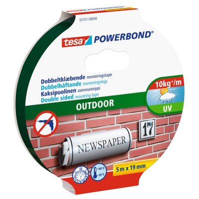 Ragasztószalag, rögzítószalag kültéri 19mmX5m PowerBond Tesa Ragasztószalag, rögzítószalag kültéri 19mmX5m PowerBond Tesa