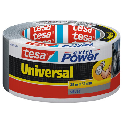 Ragasztószalag 50mmx25m Extra Power szövetszalag Tesa ezüst Ragasztószalag 50mmx25m Extra Power szövetszalag Tesa ezüst