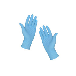 Gumikesztyű nitril púdermentes L 100 db/doboz GMT Super Gloves kék Iroda üzemeltetés, munkavédelem GMT