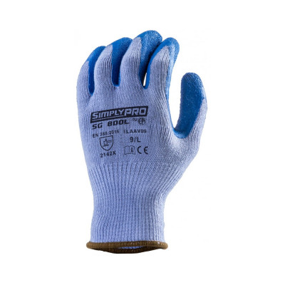 Védőkesztyű poliészter vastag 10-es kötésű L-es méret _1LAAV09 kék