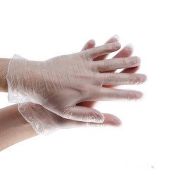Gumikesztyű vinil púdermentes M 100 db/doboz átlátszó Iroda üzemeltetés, munkavédelem Egyéb