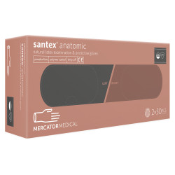 Gumikesztyű latex púdermentes, hosszú szárú S jobb/bal 2x50 db Santex fehér Iroda üzemeltetés, munkavédelem Mercator