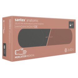 Gumikesztyű latex púdermentes, hosszú szárú S jobb/bal 2x50 db Santex fehér Iroda üzemeltetés, munkavédelem Mercator