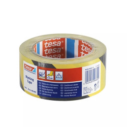 Jelölőszalag 50mmx33m Tesa fekete/sárga Iroda üzemeltetés, munkavédelem Tesa