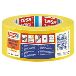 Jelölőszalag figyelmeztető 50mmX33m Tesa sárga Iroda üzemeltetés, munkavédelem Tesa
