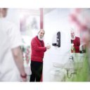 Adagoló hajtogatott kéztörlőhöz műanyag Katrin Midi fehér_90168