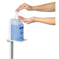 Adagoló állomás kézfertőtlenítőhöz, állványos, Durable Basic, fehér Adagolók, tárolók, készülékek Durable