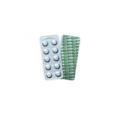 Indikátor tabletta szabad klór mérésére 10 tabletta/csomag FotoPOOL DPD1 Dinax