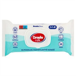 Nedves törlőkendő fertőtlenítő hatással 64 lap/csomag Bradolife Iroda üzemeltetés, munkavédelem Bradochem