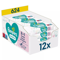 Nedves törlőkendő 12 x 52 lap/doboz Pampers Sensitive Iroda üzemeltetés, munkavédelem Egyéb