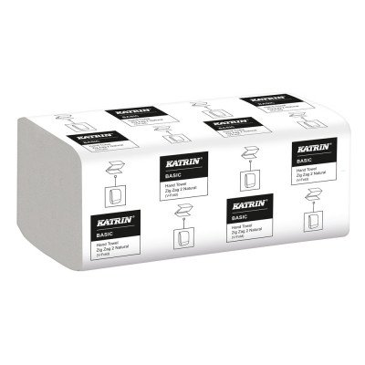 Kéztörlő 2 rétegű V hajtogatású 200 lap/csomag 20 csomag/karton Basic Handypack Katrin_35564 fehérített Kéztörlő 2 rétegű V hajtogatású 200 lap/csomag 20 csomag/karton Basic Handypack Katrin_35564 fehérített