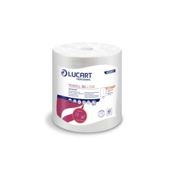Kéztörlő 1 rétegű tekercses egyesével csomagolt 4 tekercs/karton Texicell 180 L-One Lucart_852402 fehér