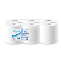 Kéztörlő 2 rétegű tekercses 6 tekercs/karton L-OneMaxi 450 Strong Lucart _852275U hófehér Iroda üzemeltetés, munkavédelem Lucart