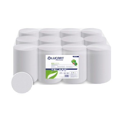 Kéztörlő tekercses 2 rétegű átmérő: 13 cm fehér duda nélküli 12 tekercs/karton EcoLucart 2.13 CL_861100 Kéztörlő tekercses 2 rétegű átmérő: 13 cm fehér duda nélküli 12 tekercs/karton EcoLucart 2.13 CL_861100