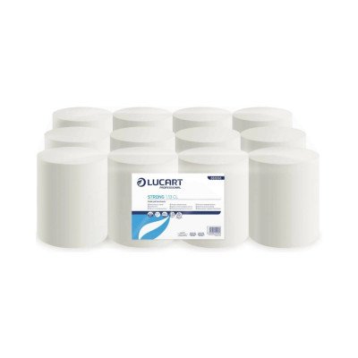Kéztörlő 1 rétegű tekercses átmérő: 13 cm duda nélküli 12 tekercs/karton Strong Lucart 1.13 CL_861098 hófehér Kéztörlő 1 rétegű tekercses átmérő: 13 cm duda nélküli 12 tekercs/karton Strong Lucart 1.13 CL_861098 hófehér
