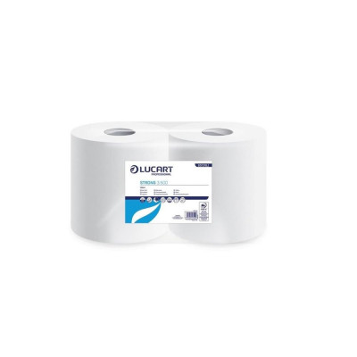 Kéztörlő 3 rétegű tekercses 100 % cellulóz 2 tekercs/karton Strong 3.500 Lucart_851318J hófehér
