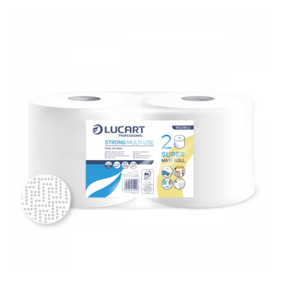 Kéztörlő 2 rétegű tekercses átmérő: 25 cm 100% cellulóz belső magos 2 tekercs/karton Strong Lucart Multi-Use_852360J Kéztörlő 2 rétegű tekercses átmérő: 25 cm 100% cellulóz belső magos 2 tekercs/karton Strong Lucart Multi-Use_852360J