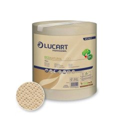 Kéztörlő 2 rétegű tekercses átmérő: 17,5 cm egyesével csomagolt 2.300 EcoNatural Lucart_852407J havanna barna Iroda üzemeltetés, munkavédelem Lucart