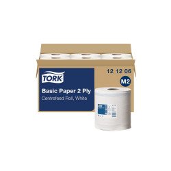 Kéztörlő 2 rétegű belsőmagos átmérő 18,7 cm 457 lap/160 m/tekercs 6 tekercs/karton Universal M2 Tork_121206 fehér Iroda üzemeltetés, munkavédelem Tork