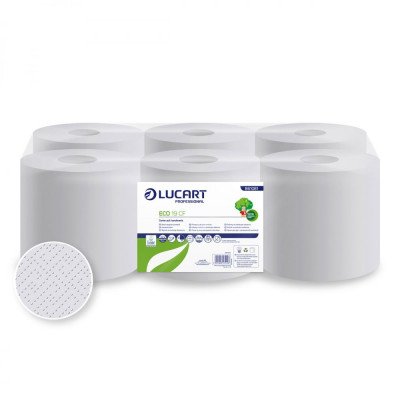 Kéztörlő 2 rétegű tekercses átmérő: 19 cm fehér 6 tekercs/karton 19 CF EcoLucart_861081 Kéztörlő 2 rétegű tekercses átmérő: 19 cm fehér 6 tekercs/karton 19 CF EcoLucart_861081