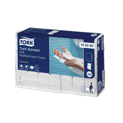 Kéztörlő 2 rétegű Z hajtogatású 180 lap/csomag 21 cs/karton Advanced Xpress® Soft Multifold H2 TORK_130289 fehér