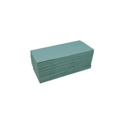 Kéztörlő 1 rétegű V hajtogatású 250 lap/csomag lapméret: 23x25cm 100% újrahasznosított Bluering® zöld Iroda üzemeltetés, munkavédelem Bluering