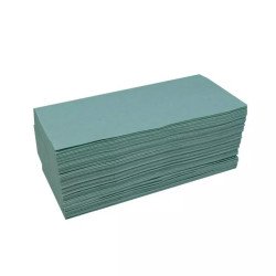 Kéztörlő 1 rétegű V hajtogatású 250 lap/csomag lapméret: 23x25cm 100% újrahasznosított Bluering® zöld Iroda üzemeltetés, munkavédelem Bluering