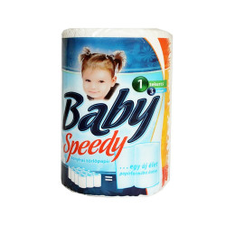 Háztartási papírtörlő kéztörlő 3 rétegű 100 lapos egyesével csomagolt Baby Speedy fehér Iroda üzemeltetés, munkavédelem Egyéb