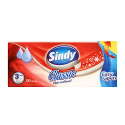 Papírzsebkendő 3 rétegű 100 db/csomag Sindy Classic Iroda üzemeltetés, munkavédelem Sindy