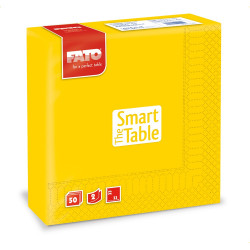 Szalvéta 2 rétegű 33 x 33 cm 50 lap/cs Fato Smart Table sárga_82623000 Iroda üzemeltetés, munkavédelem Fato