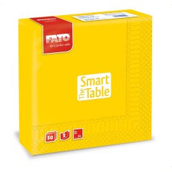 Szalvéta 2 rétegű 33 x 33 cm 50 lap/cs Fato Smart Table sárga_82623000 Iroda üzemeltetés, munkavédelem Fato