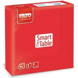 Szalvéta 2 rétegű 33 x 33 cm 50 lap/cs Fato Smart Table piros_82621700 Iroda üzemeltetés, munkavédelem Fato