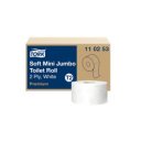Toalettpapír 2 rétegű közületi átmérő: 18,8 cm 850 lap/tekercs 12 tek/karton Premium Soft Mini Jumbo T2 Tork_110253fehér