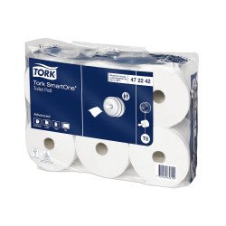 Toalettpapír 2 rétegű laponkénti adagolású 1150 lap/207 m/tekercs 6 tekercs/csomag Smart One®Tork_472242 fehér T8 Iroda üzemeltetés, munkavédelem Tork