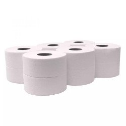 Toalettpapír 2 rétegű közületi átmérő: 19 cm 105 m/tekercs 12 tekercs/karton Millena fehérített_219R105 Iroda üzemeltetés, munkavédelem Millena