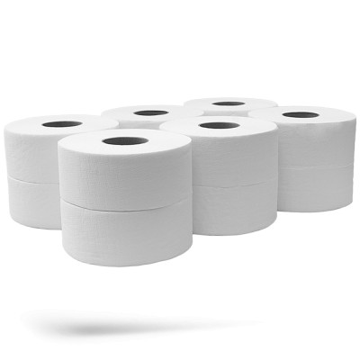 Toalettpapír 2 rétegű közületi átmérő: 19 cm 100 % cellulóz 105 m 12 tekercs/karton hófehér_219C105