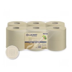Toalettpapír 2 rétegű közületi átmérő: 19 cm 12 tekercs/karton 19J EcoNatural Lucart_812276J havanna barna Iroda üzemeltetés, munkavédelem Lucart