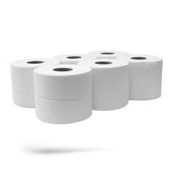 Toalettpapír 2 rétegű közületi átmérő: 14 cm 100 % cellulóz laponkénti adagolású 12 tekercs/karton hófehér Iroda üzemeltetés, munkavédelem Alpha