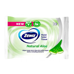 Toalettpapír nedves 42 lap/csomag Zewa Aloe Vera Iroda üzemeltetés, munkavédelem Zewa